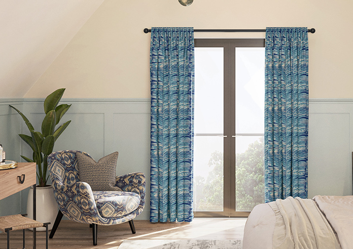 Melody Velvet, Blue Lagoon - Made to Measure Curtains - Image 3